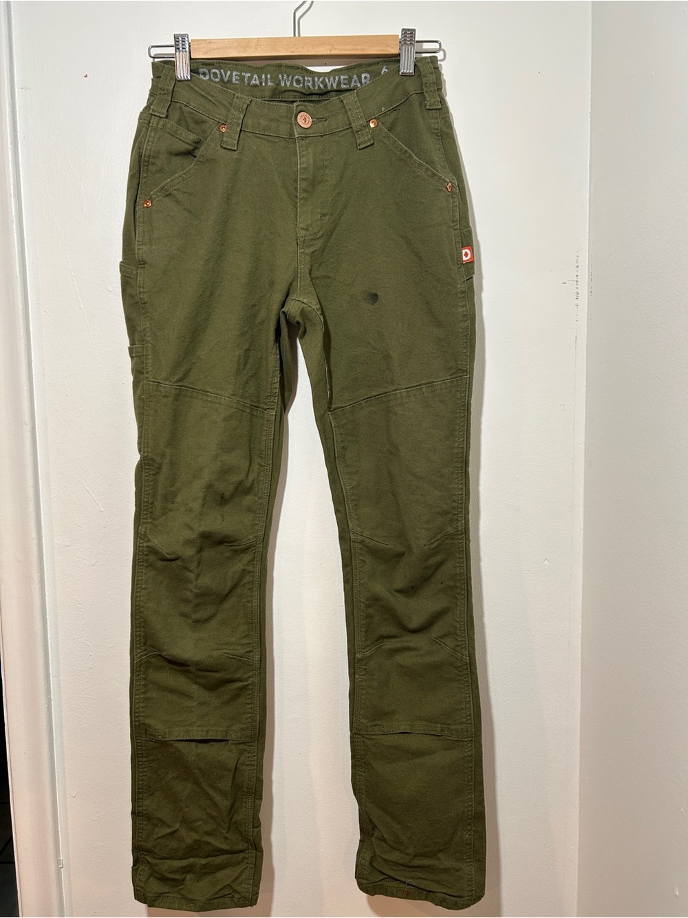 Dovetail workwear  Olive Green Utility Pants Size 6
